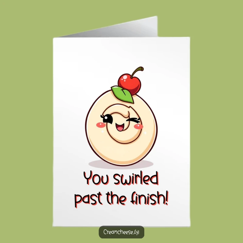 Free Printable Congrats Card: Winking Cream Cheese Swirl - Funny Downloadable