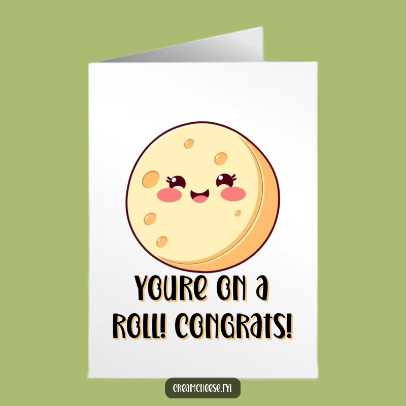 Free Printable Congrats Card: Joyful Cheese Spin, Print at Home Success