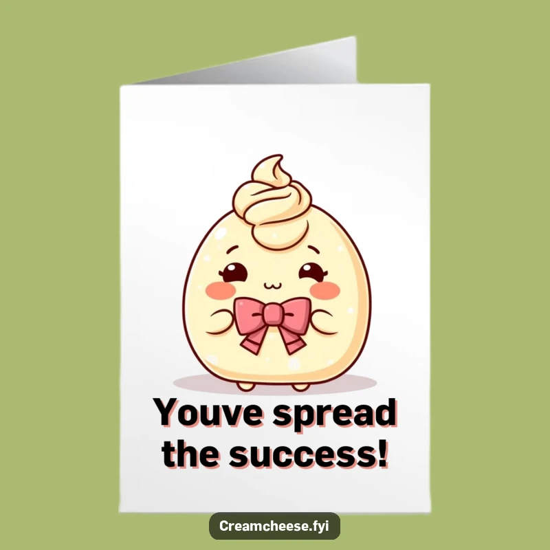 Free Printable Congrats Card: Cream Cheese Gentleman, Funny Downloadable Gift