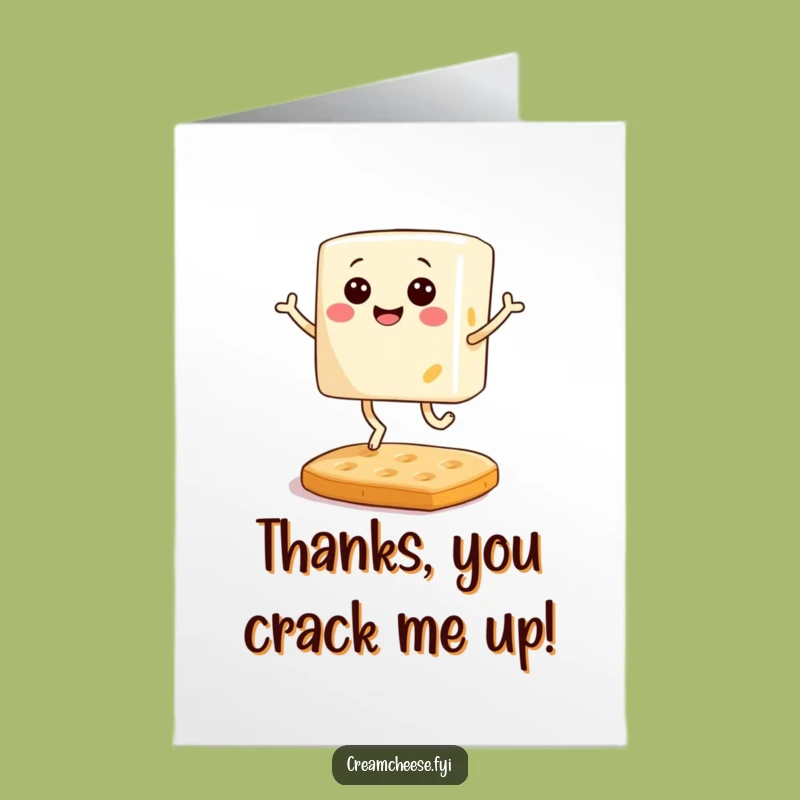 Free Printable Cream Cheese Thank You Card: Bouncing Cheese, DIY Downloadable Gift!