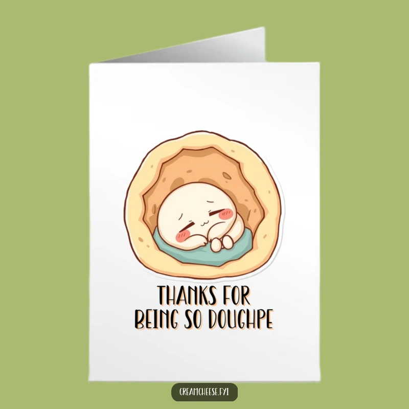 Free Printable Cream Cheese Thank You Card: Funny Napping Gift for Appreciation