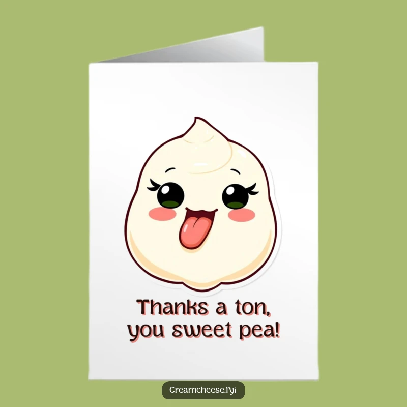 Free Printable Thank You Card: Cream Cheese Thanks, Funny Downloadable Appreciation!