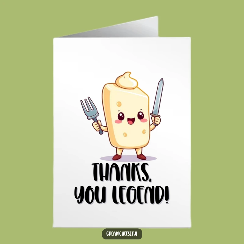 Free Printable Thank You Card: Heroic Cream Cheese Pal, Perfect DIY Downloadable Gift
