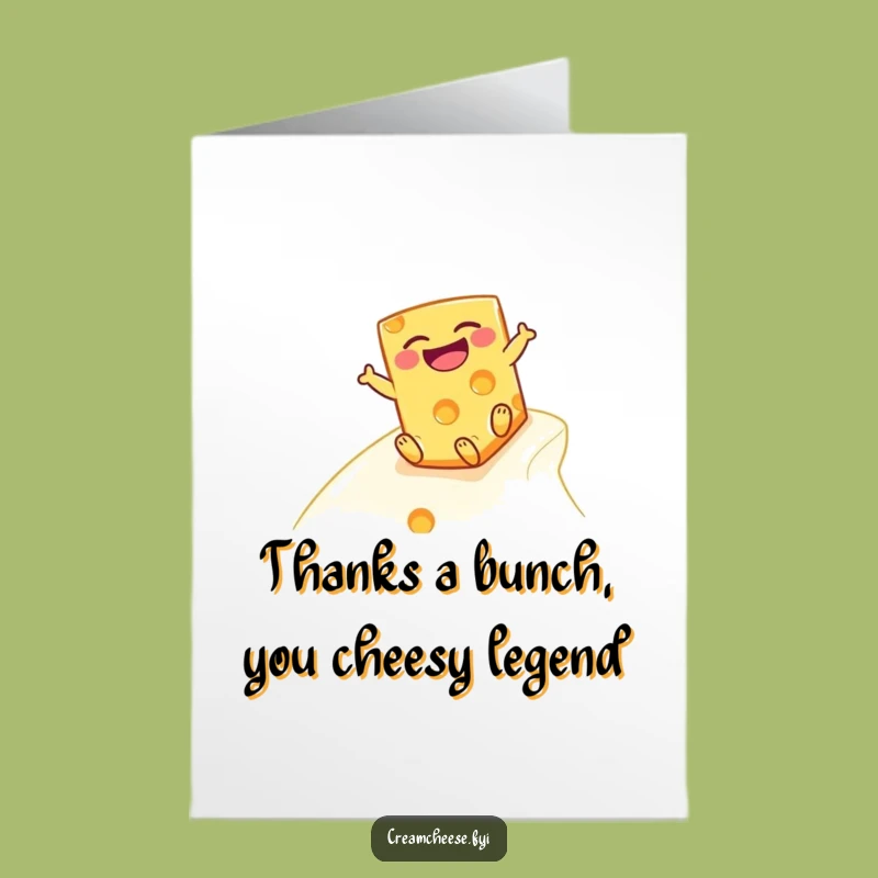 Hilarious Free Printable Thank You Card: Cheesy Slide, Downloadable Gratitude