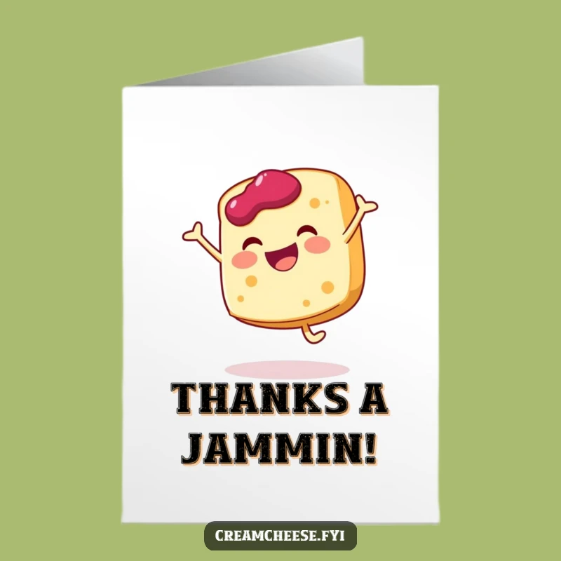 Free Printable Thank You Card: Cream Cheese Cartwheel Thanks - DIY Gift!