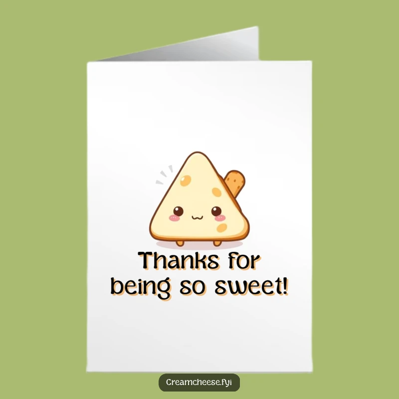 Free Printable Thank You Card: Shy Cheese Says Thanks - Funny Downloadable