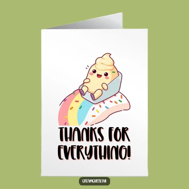 Free Printable Thank You Card: Cream Cheese Sprinkle Glide - DIY Gift!