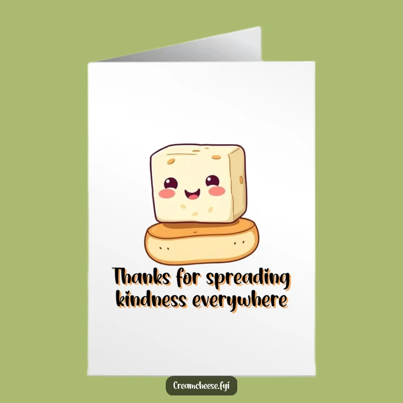 Funny Free Printable Thank You Card: Cream Cheese Bagel - Sweet & Silly Downloadable Gift