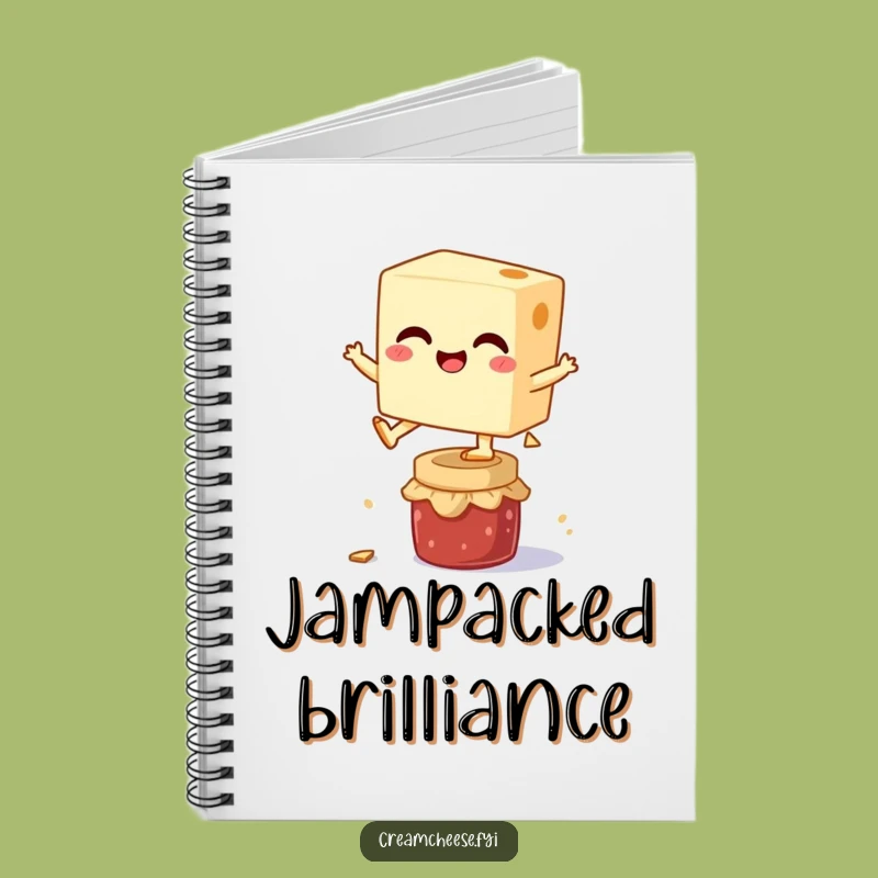 Funny Cream Cheese Jam Leap Notebook: Giggling Journal Funny Gift Idea