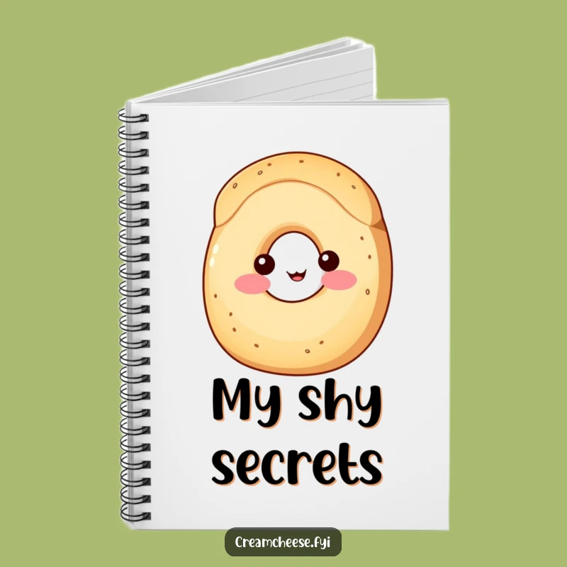 Funny Cream Cheese Notebook: Jot Down Ideas with Shy Wedge & Bagel, Great Funny Gift!