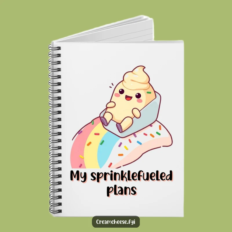 Funny Cream Cheese Sprinkle Notebook - Journal for Sweet Ideas and Fun