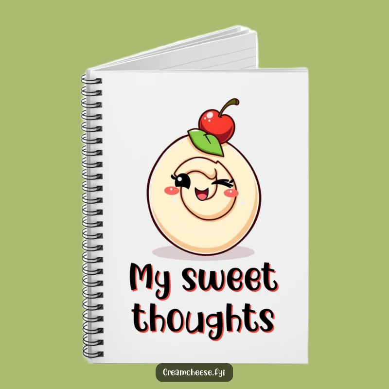 Funny Cream Cheese Wink Notebook - Jot Down Playful Ideas Funny Gift