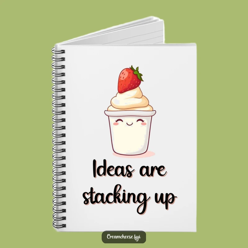 Funny Giggling Cream Cheese Notebook: Jot Down Ideas with Giggling Humor