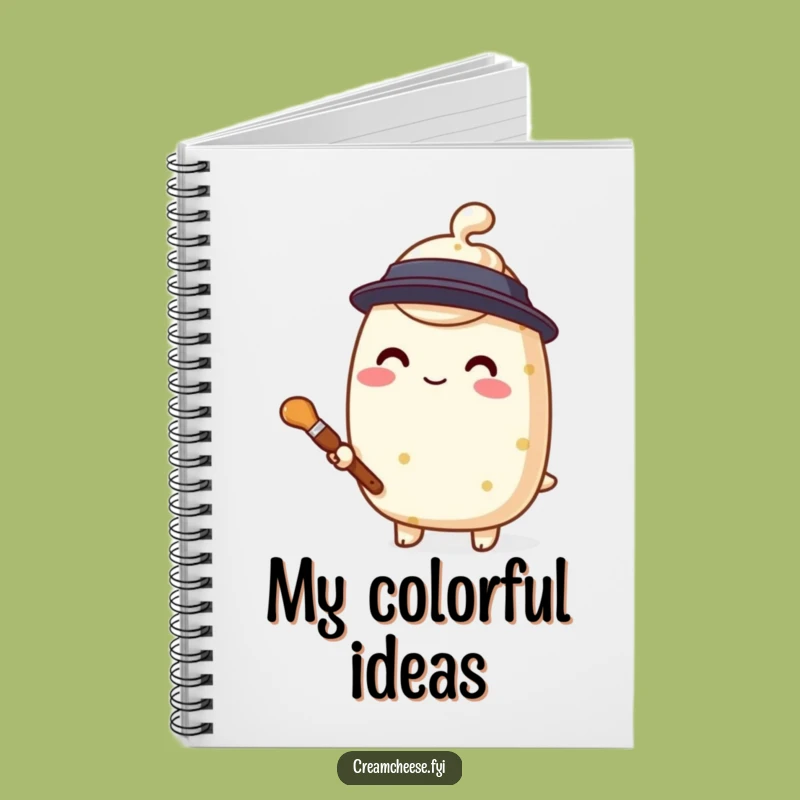 Funny Cream Cheese Painter Notebook Stylized Character Journal