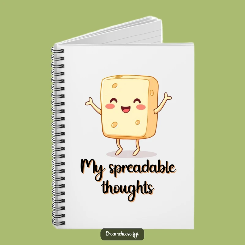 Funny Cream Cheese Notebook: Jot Down Ideas with Dancing Dairy, Great Funny Gift!