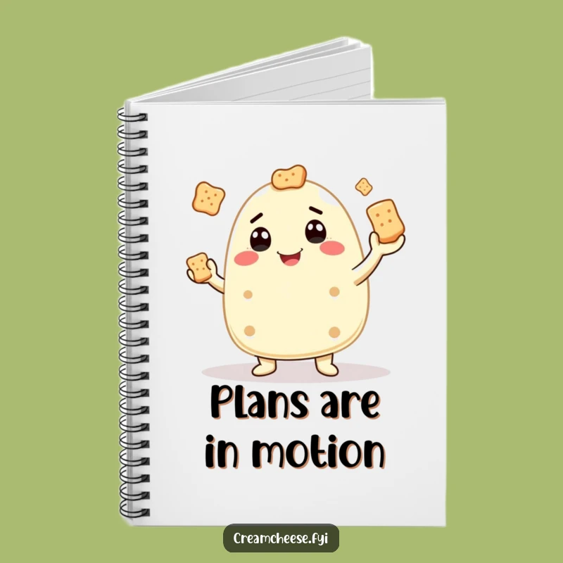 Funny Cream Cheese Juggler Notebook: Capture Ideas with Cheesy Playfulness