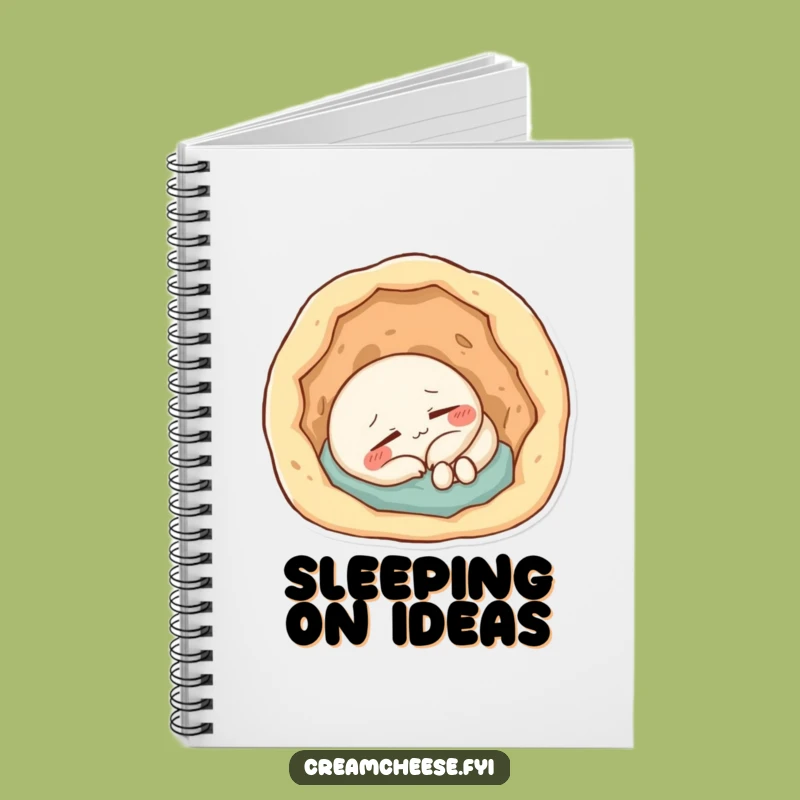 Funny Cream Cheese Nap Notebook: Sleepy Thoughts - Content Journal