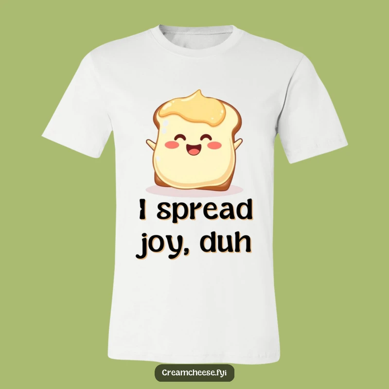 Funny Cream Cheese Blob T-Shirt: Wear Your Breakfast Enthusiasm Proudly