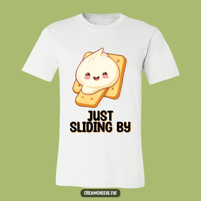 Funny Cream Cheese Cracker T-Shirt: Wear Your Love for Snacks with this Humorous Tee