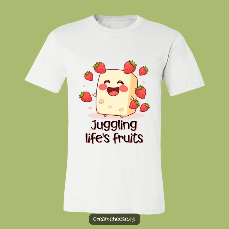 Funny Cream Cheese Strawberry T-Shirt: Wear Your Love for Fruit with this Humorous Tee