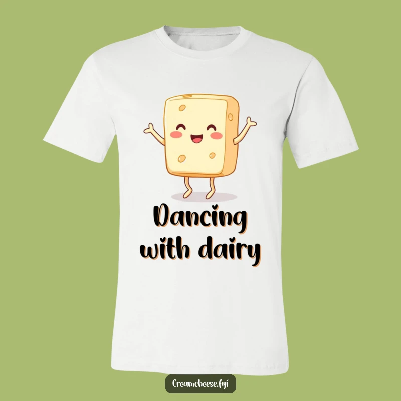Funny Cream Cheese T-Shirt: Dancing Dairy Delight, Hilarious Foodie Gift!