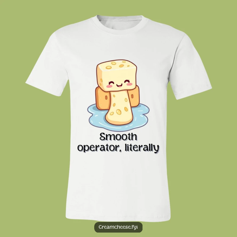 Funny Cream Cheese Waterslide T-Shirt: Wear Your Love for Cheesy Fun Humor