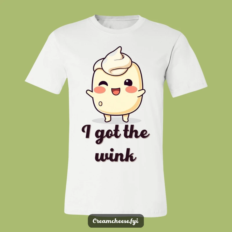 Funny Cream Cheese Wink T-Shirt: Wear Your Playful Side with Spread