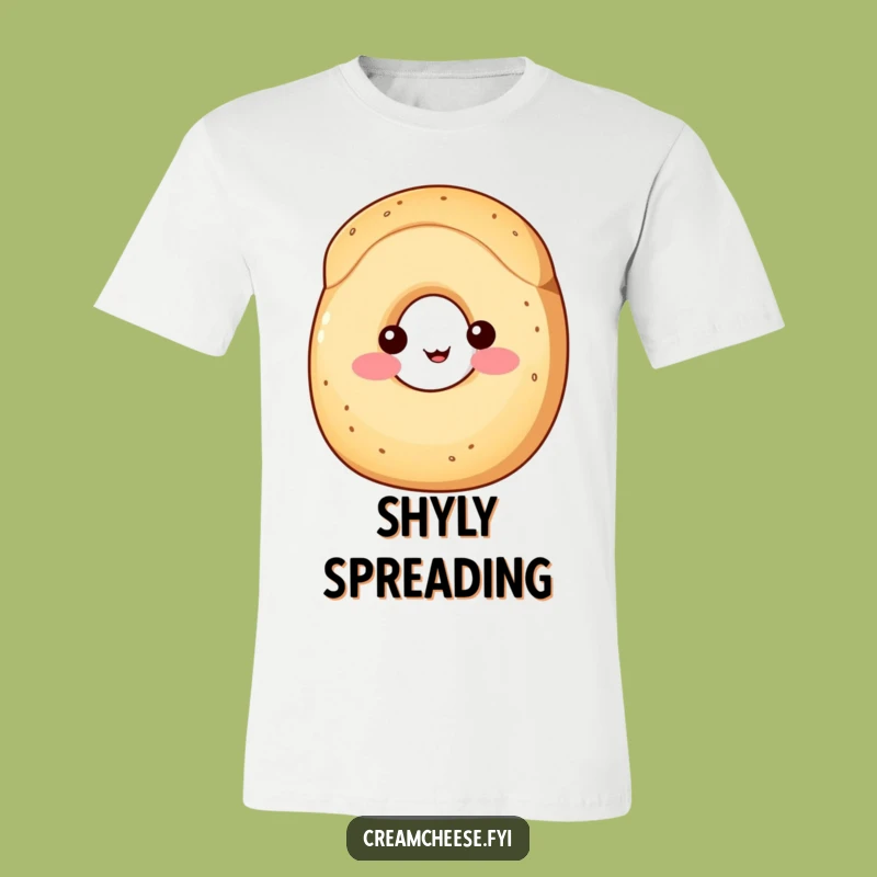 Funny Cream Cheese T-Shirt: Shy Wedge & Bagel Buddies, Hilarious Breakfast Gift!