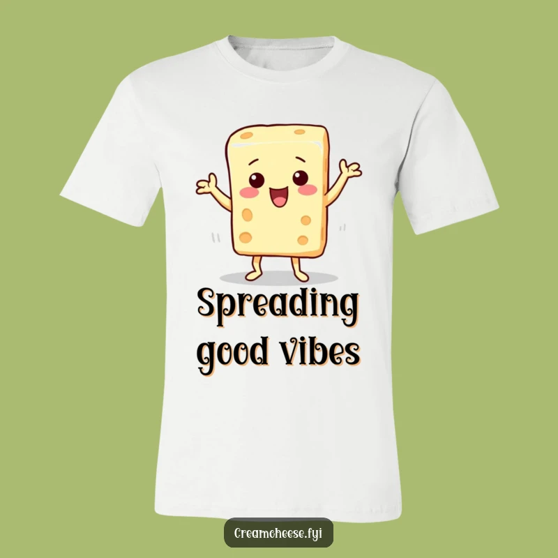 Funny Cream Cheese T-Shirt: Dancing Dairy Character, Great Funny Gift for Spread Lovers