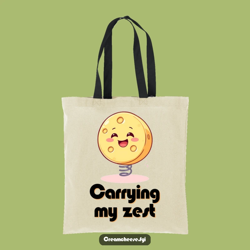 Funny Bouncing Cheese Tote Bag: Hilarious Carry-all for Food Lovers