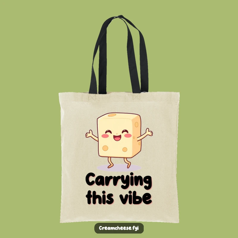 Funny Cream Cheese Dance Tote Bag: Carry Your Groceries with Gusto