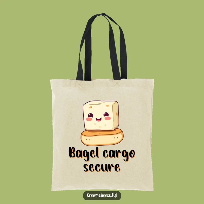Funny Cream Cheese Bagel Tote Bag: Carry Your Essentials with this Hilarious Breakfast Accessory