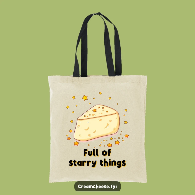 Funny Cream Cheese Stars Tote Bag - Glee Scatter Carryall, Whimsical Gift