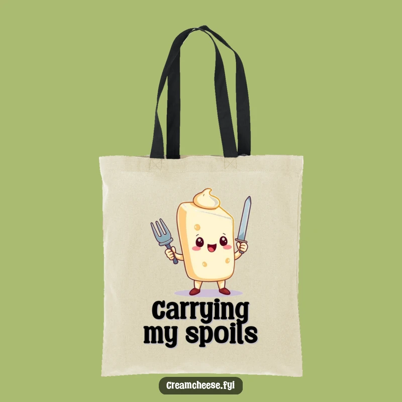 Funny Cream Cheese Tote Bag: Triumphant Hero, Strong & Stylish Carrying Gift