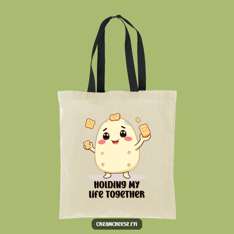 Funny Cream Cheese Juggler Tote Bag: Carry Your Essentials with Cheesy Flair