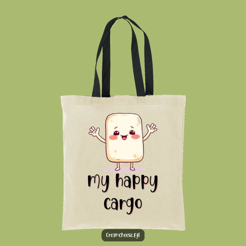 Funny Dancing Cream Cheese Bag Tote: Quirky Cartoon Carryall